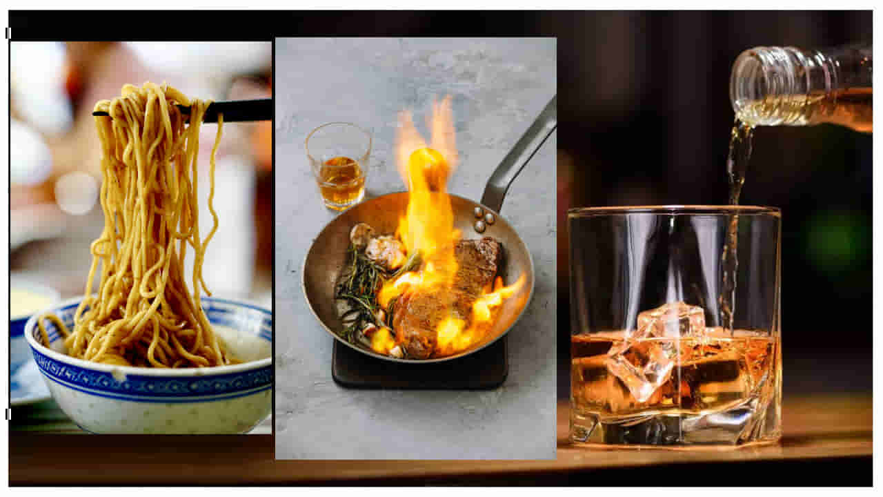 Whiskey Noodles Recipe: రేయ్.. ఎవర్రా మీరంతా.. విస్కీతో నూడుల్స్ చేయడం ఏంటిరా.. షేక్ చేస్తున్నవీడియో..