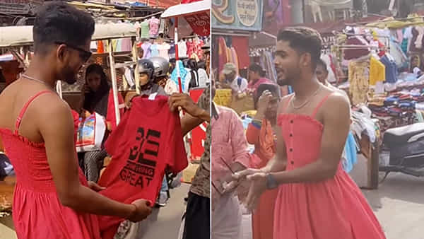 Watch Video: ‘లైక్స్ కోసం ఇంతలా దిగజారాలా?’.. గౌనులో మార్కెట్కి వెళ్లిన యువకుడు.. నెటిజన్లు ఏమంటున్నారంటే..?