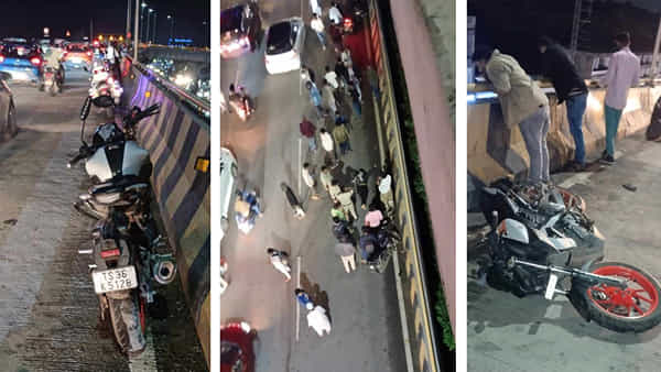 హైదరాబాద్లోని ఫ్లైఓవర్పై ప్రమాదం.. డివైడర్కి స్పోర్ట్స్ బైక్ ఢీ.. స్పాట్లోనే ఒకరు మృతి.. మరొకరి పరిస్థితి విషమం..