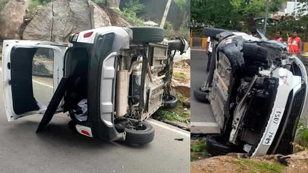 Hyderabad: జూబ్లీహిల్స్లో కారు ప్రమాదం.. అతివేగంతో డివైడర్ని ఢీకొని..