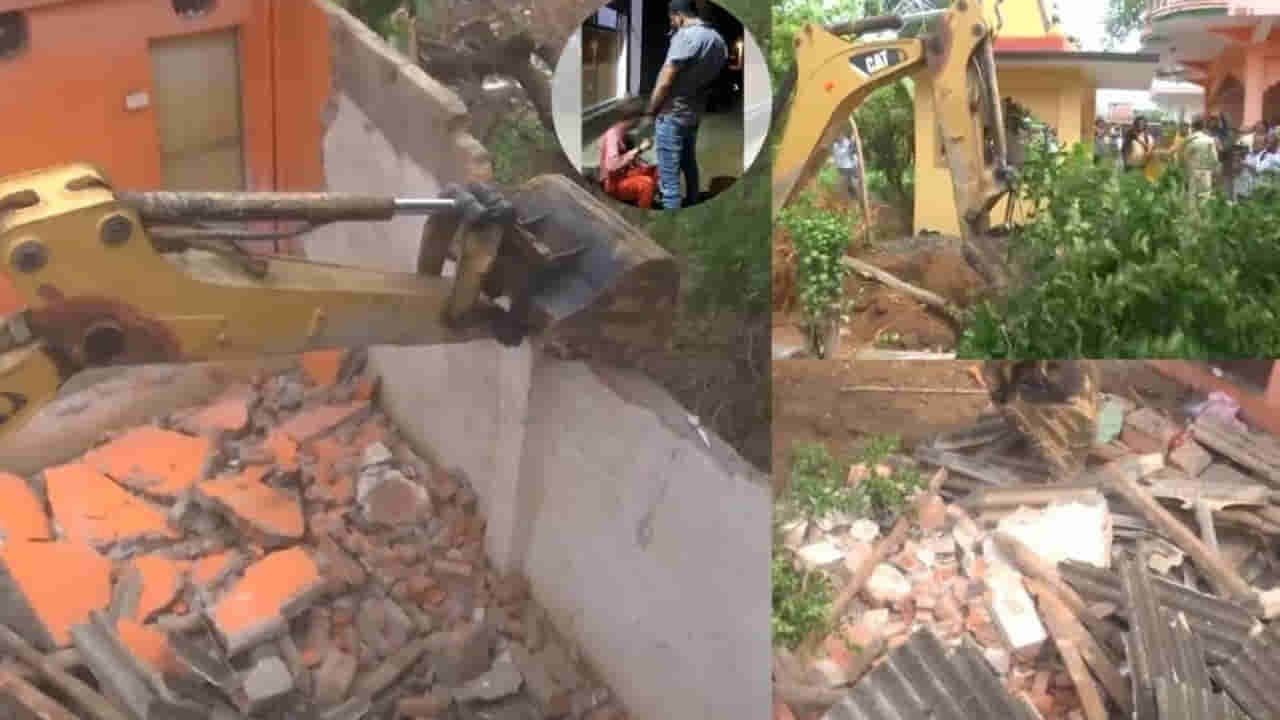 దూమారం రేపుతున్న ఆదివాసిపై మూత్ర విసర్జన  ఘటన.. నిందితుడి ఇళ్లు కూల్చివేత..