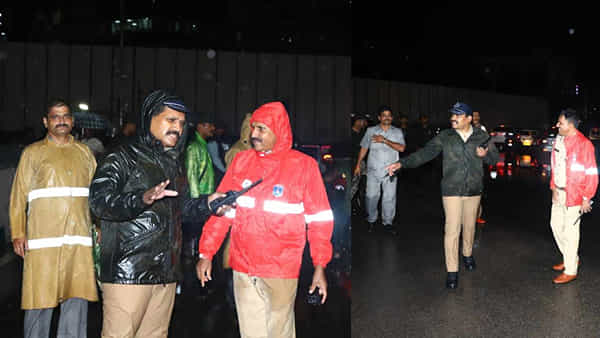 CP Stephen Ravindra: సైబరాబాద్ కమిషనర్ ఆఫ్ పోలీస్ ఆన్ రెయిన్ డ్యూటీ.. స్వయంగా ట్రాఫిక్ని కంట్రోల్ చేస్తూ..