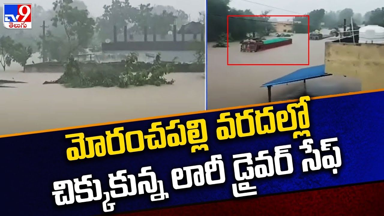 Watch Video: వరద నీటిలో చిక్కుకుని క్షేమంగా బయటపడిన లారీ డ్రైవర్.. షాకింగ్ దృశ్యాలు