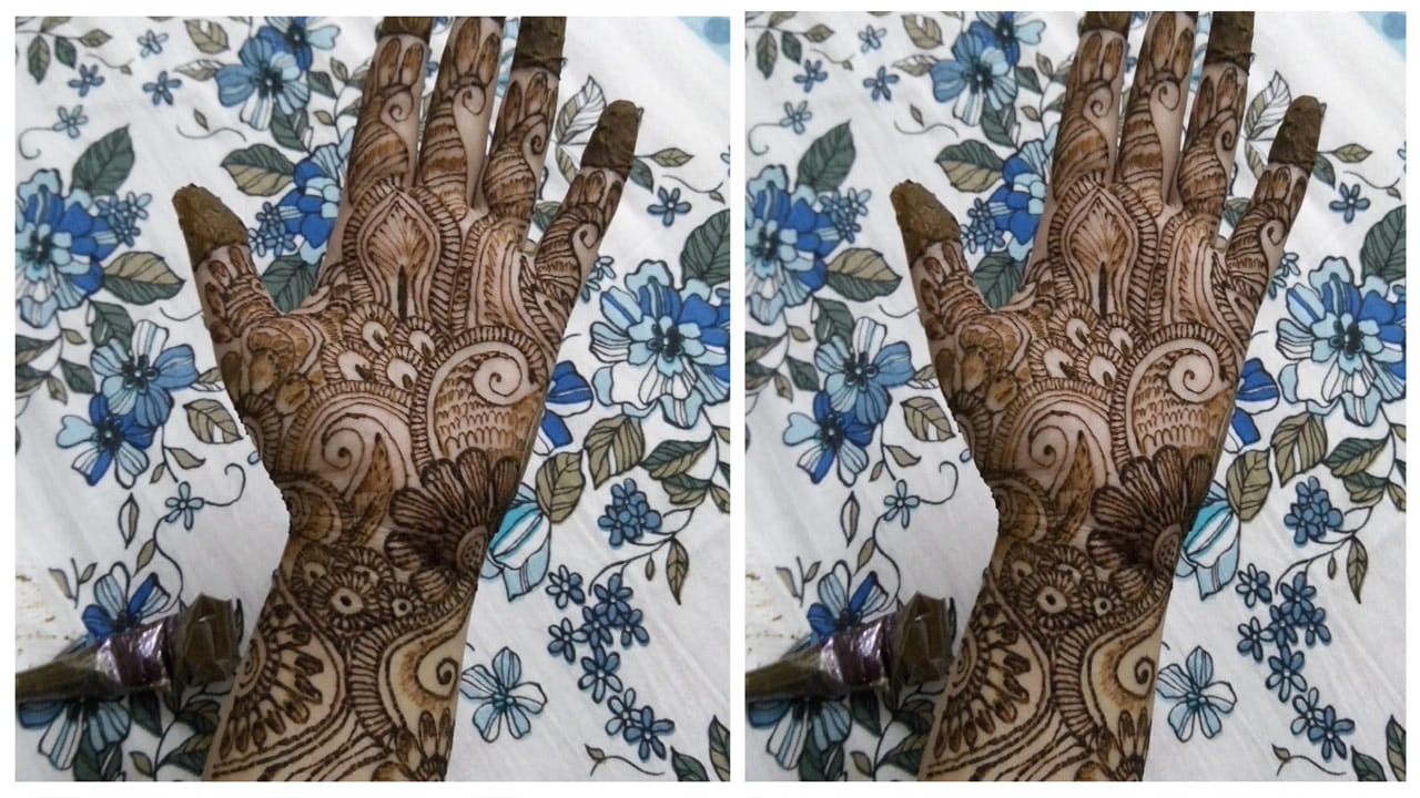 నెమలి డిజైన్ - సాంప్రదాయ నెమలి డిజైన్ మెహందీ ఎప్పటికీ ట్రెండ్ ను సృష్టిస్తూనే ఉంది. ఈ మెహందీ డిజైన్‌లో నెమళ్లను వేయడంతో చాలా అందంగా కనిపిస్తుంది. ఈ మెహందీ డిజైన్‌తో మీరు వేళ్లను ఖాళీగా ఉంచుకోవచ్చు లేదా పూర్తిగా వేళ్లను కూడా మెహందీ డిజైన్‌తో నింపేసుకోవచ్చు. 