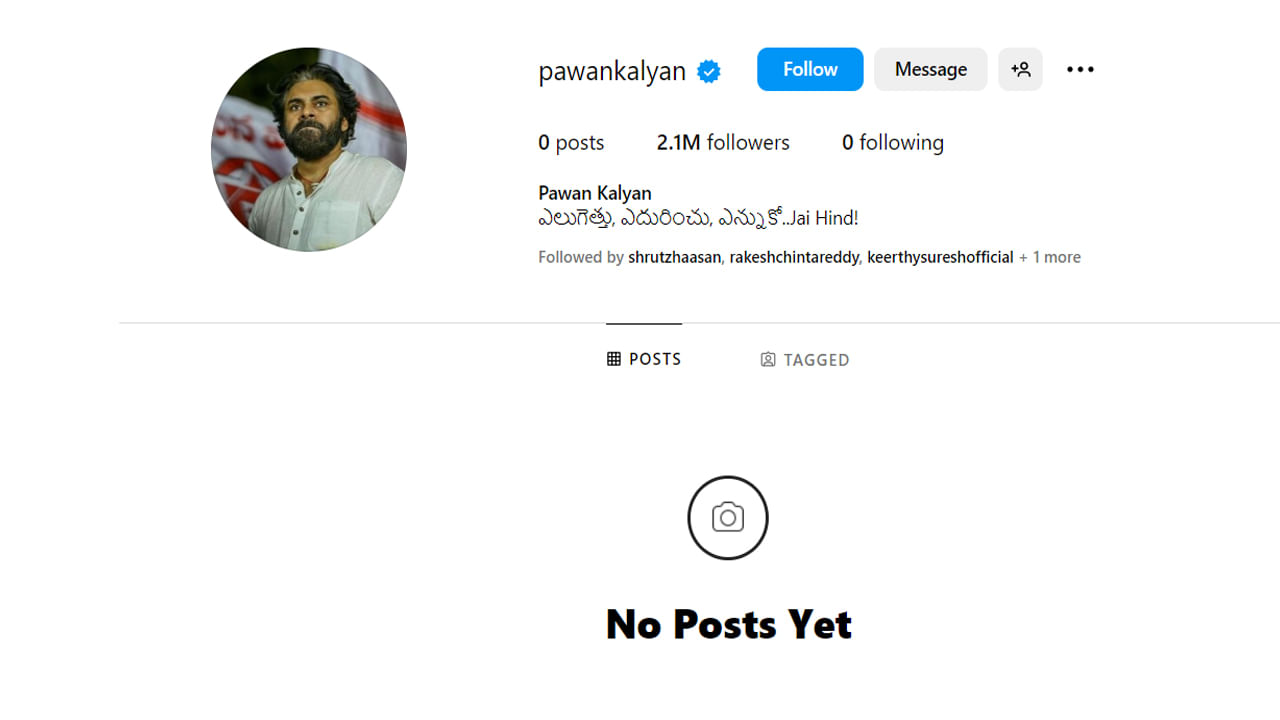 Pawan Kalyan Instagram Acco