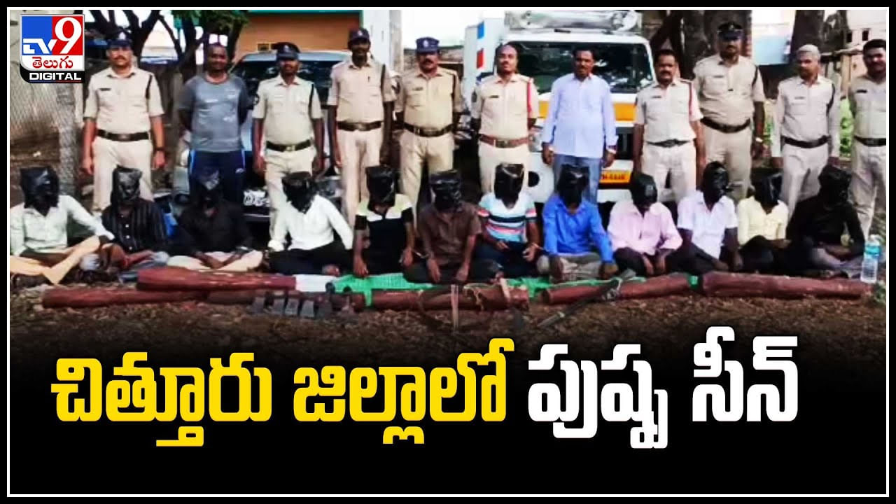 Chittoor: చిత్తూరు జిల్లాలో పుష్ప సీన్.. కూలీలతో పాటు ఎర్రచందనం దుంగలు స్వాధీనం..