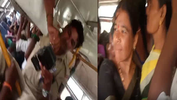 KSRTC Bus: ఉచిత ప్రయాణంతో బస్సులు ఫుల్.. టికెట్లు ఇవ్వడానికి కండక్టర్ల పాట్లు.. వీడియో వైరల్