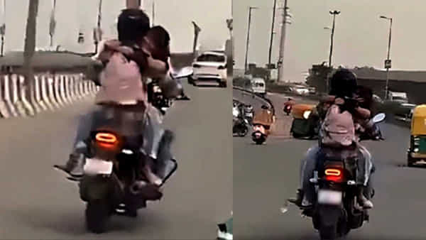 Watch Video: పబ్లిక్గా రెచ్చిపోయిన లవ్ బర్డ్స్.. దిమ్మతిరిగే ట్విస్ట్ ఇచ్చిన పోలీసులు.. సరిపోదంటున్న నెటిజన్లు..
