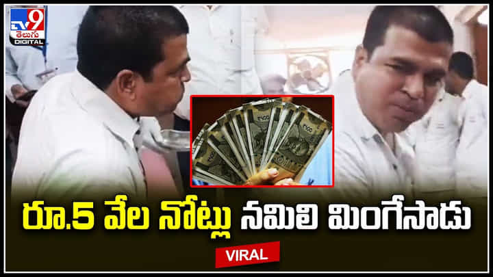 Viral: ఇదేందయ్యా ఇది..! రూ.5 వేల నోట్లు నమిలి మింగేసాడు.. ఎందుకంటే..? Viral: ఇదేందయ్యా ఇది..! రూ.5 వేల నోట్లు నమిలి మింగేసాడు.. ఎందుకంటే..?