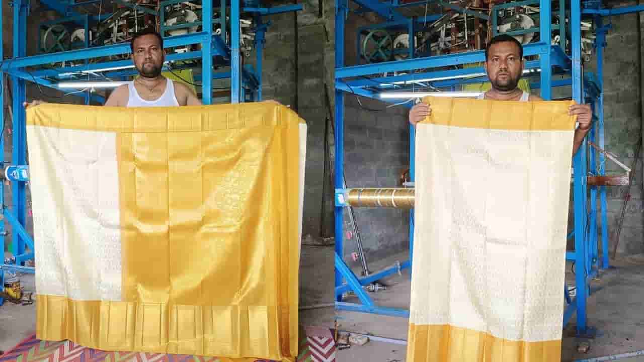 బంగారం, వెండితో చేనేత చీర.. సిరిసిల్ల నేతన్న పేరిట మరో రికార్డ్.. ప్రశంసించిన మంత్రి కేటీఆర్.. వివరాలివే..