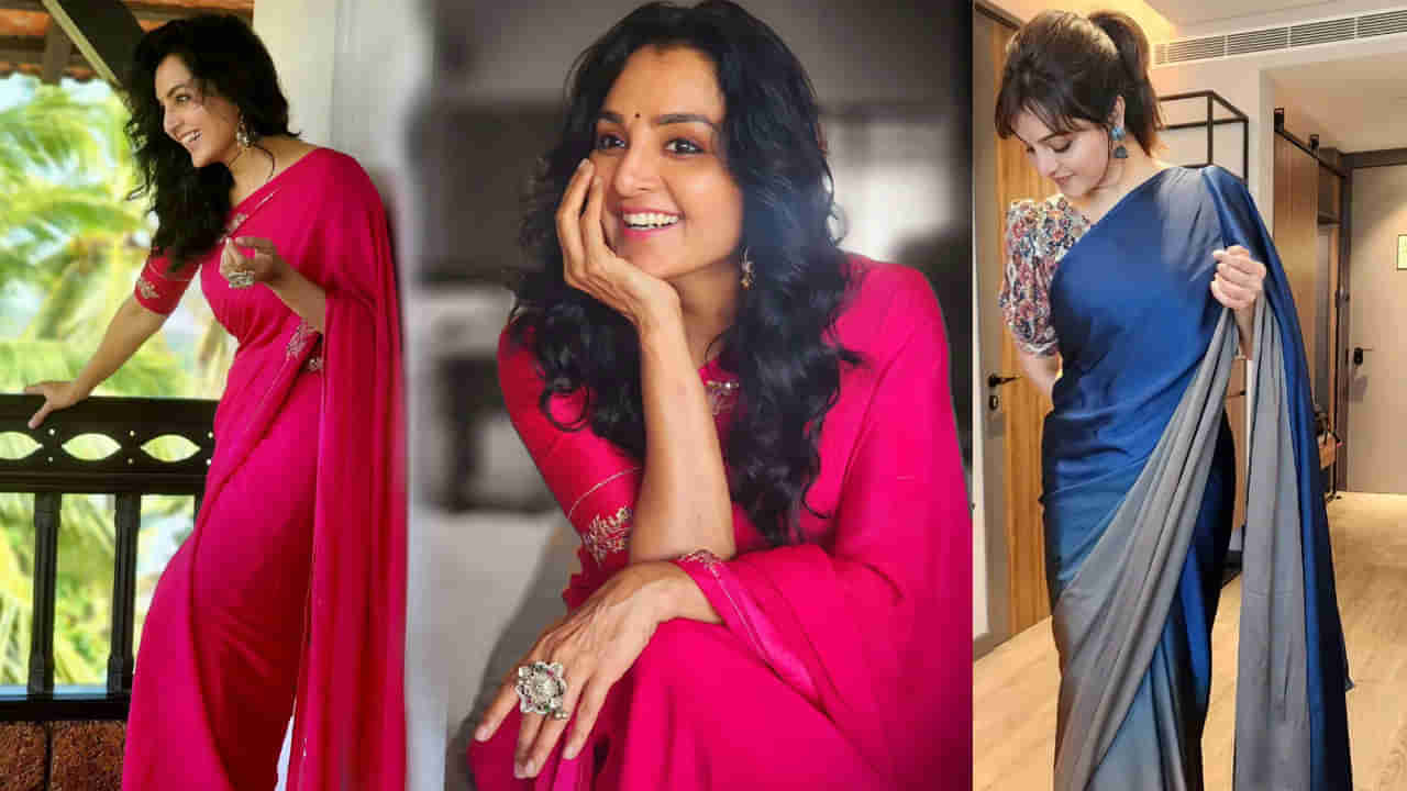 Manju Warrier: ఆమె అందం చూసి కాలమే ఆగిపోయిందేమో.. చీరకట్టులో మంజు మంత్రముగ్దులను చేస్తోందిగా..