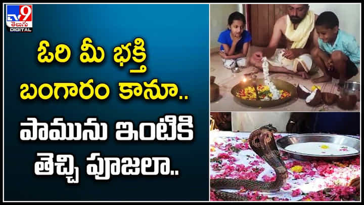Viral: ఓరీ మీ భక్తి బంగారం కానూ.. పామును ఇంటికి తీసుకొచ్చి పూజలా.. వీడియో వైరల్. Viral: ఓరీ మీ భక్తి బంగారం కానూ.. పామును ఇంటికి తీసుకొచ్చి పూజలా.. వీడియో వైరల్.