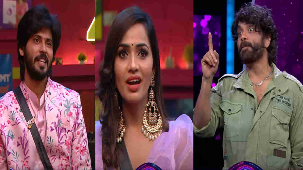 Bigg Boss 7 Telugu: సీరియల్‌ బ్యాచ్‌కి ఇచ్చి పడేసిన నాగ్‌.. తెల్లమొహాలు వేసిన శోభా, అమర్‌