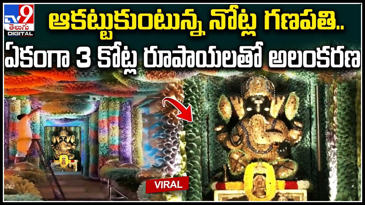 Currency Ganapati: ఆకట్టుకుంటున్న నోట్ల గణపతి.. ఏకంగా 3 కోట్ల రూపాయలతో అలంకరణ..