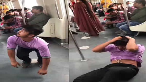 Viral Video: మెట్రో రైల్లో ఫన్నీ సీన్.. రిస్కీ ఫీట్ చేయబోయిన చిన్నోడికి మైండ్బ్లాక్..! వైరలవుతున్న వీడియో..