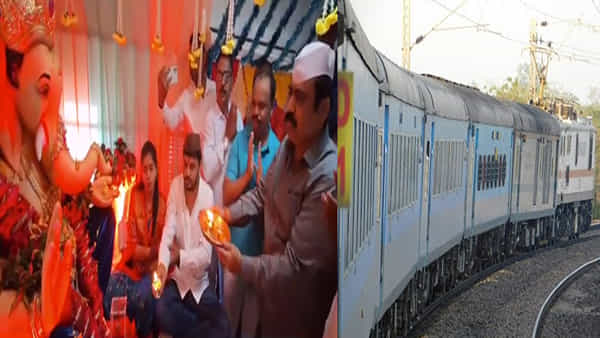 ఎక్స్ప్రెస్ రైళ్లో కొలువుదీరిన వినాయకుడు.. 10రోజుల పాటు ప్రయాణిస్తునే పూజలందుకుంటాడు..