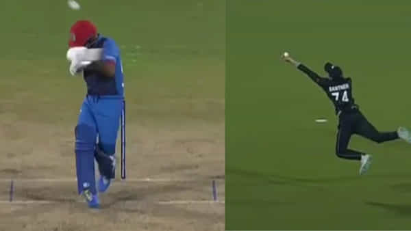 NZ vs AFG: క్యాచ్ ఆఫ్ది వరల్డ్ కప్.. మిచెల్ శాంట్నర్ కళ్లు చెదిరే ఫీల్డింగ్.. వీడియో ఇదుగో..