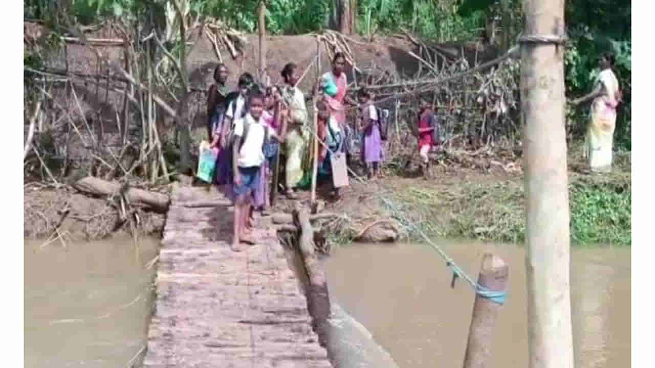 Andhra Pradesh: చెయ్యి చెయ్యి కలిపారు.. నదిపై సొంతంగా వంతెన వేశారు