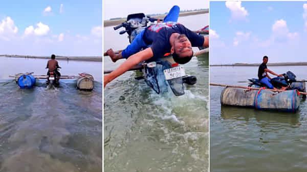 Viral Video: నీళ్లపై నడిచే బైక్ను తయారు చేసిన వ్యక్తి.. జుగాడ్ వీడియోపై ఓ లుక్ వేయండి