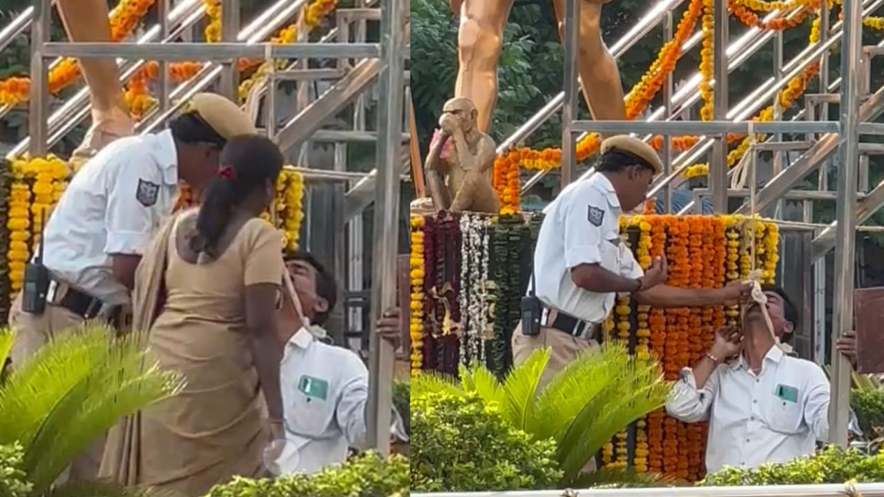 హోంగార్డ్ మల్లేశం సదరు వ్యక్తిని గమనించి పరుగెత్తాడు. ఉరి వేసుకుంటున్న మల్లేశంను అడ్డుకున్నాడు. మల్లేశంను అదుపులోకి తీసుకొని స్థానిక పోలీసు స్టేషన్ కు తరలించారు. తాగిన మైకంలో ఉన్నట్లు గుర్తించారు. మత్తు దిగిన తరువాత.. కౌన్సిలింగ్ ఇచ్చి ఇంటికి పంపించారు. 