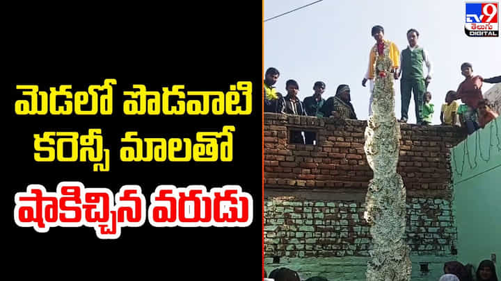 మెడలో పొడవాటి కరెన్సీ మాలతో షాకిచ్చిన వరుడు !! అవసరమా అంటూ ప్రశ్నిస్తున్న నెటిజన్లు మెడలో పొడవాటి కరెన్సీ మాలతో షాకిచ్చిన వరుడు !! అవసరమా అంటూ ప్రశ్నిస్తున్న నెటిజన్లు