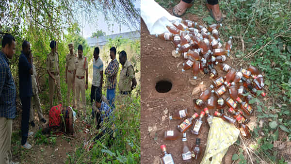AP-TS Border: ఈ లేడీ భలే కిలాడీ.. పోలీసులకే షాక్.. సొరంగంలో మద్యం సీసాలు దాచి మరీ విక్రయం..