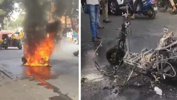 Fire Accident: ఎలక్ట్రిక్ బైక్ లో మంటలు.. పూర్తిగా దగ్దమైన వాహనం