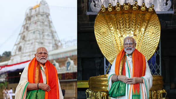 PM Modi in Tirumala: తిరుమల శ్రీవారి సేవలో ప్రధాని మోదీ.. సంప్రదాయ వస్త్రధారణలో ప్రత్యేక పూజలు..