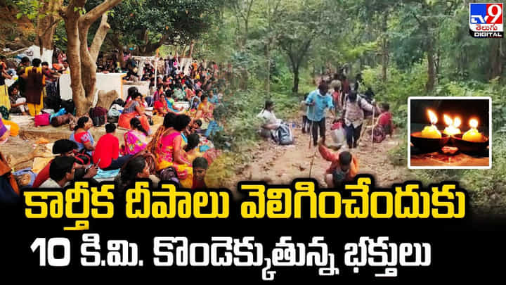 కార్తీక దీపాలు వెలిగించేందుకు 10 కి.మి. కొండెక్కుతున్న భక్తులు కార్తీక దీపాలు వెలిగించేందుకు 10 కి.మి. కొండెక్కుతున్న భక్తులు