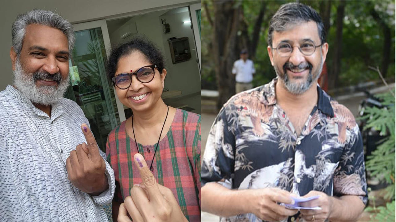 షేక్‌పేట ఇంటర్నేషనల్ స్కూల్లో సతీమణి రమతో కలిసి ఓటు హక్కు వినియోగించుకున్నారు దర్శక ధీరుడు రాజమౌళి. అలాగే దర్శకుడు కూడా ఓటింగ్‌ లో పాల్గొన్నారు. 