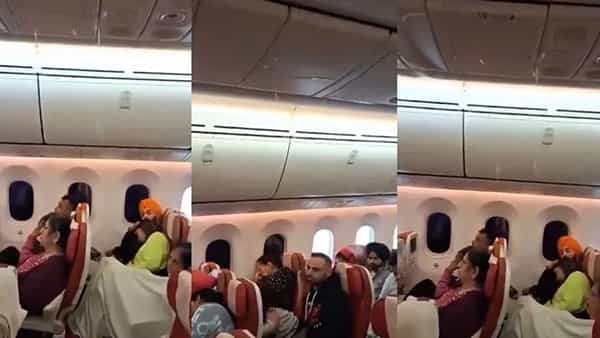 Air India Water Leak: ఎయిర్ ఇండియా విమానంలో వింత దృశ్యం.. సీలింగ్ నుంచి సీట్లపై నీళ్లు లీక్.. నెట్టింట వీడియో వైరల్