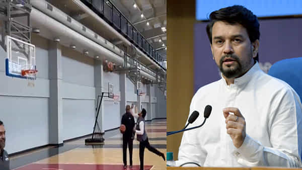 Anurag Thakur: బాస్కెట్ బాల్ కోర్ట్లో సందడి చేసిన కేంద్ర మంత్రి.. వైరల్ అవుతోన్న వీడియో.