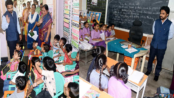 Andhra Pradesh: టీచర్గా మారిన కలెక్టర్.. స్టూడెంట్స్కు పాఠాలు చెప్పి మాటా ముచ్చట్లు..