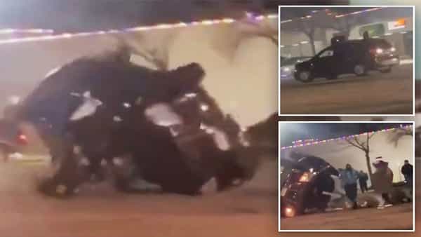 Viral Video: కారుతో యువతి ప్రమాదకర స్టంట్స్.. బోల్తాకొట్టడంతో కారు కిందపడి నలిగిపోయిన ఐదుగురు