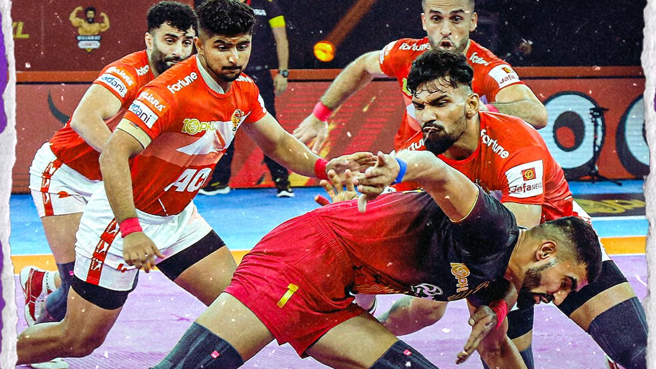 Pro Kabaddi 2023: బెంగళూరు బుల్స్‌ను బోల్తా కొట్టించిన గుజరాత్ జెయింట్స్‌.. సత్తా చాటిన నీరజ్, భరత్.. – Telugu News | Pro Kabaddi 2023: Gujarat Giants Beat Bengaluru Bulls by 34 31 in Telugu