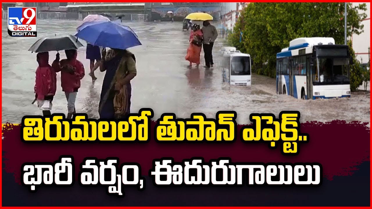 Cyclone Michaung: తిరుమలలో తుపాన్ ఎఫెక్ట్.. భారీ వర్షం, ఈదురు గాలులు