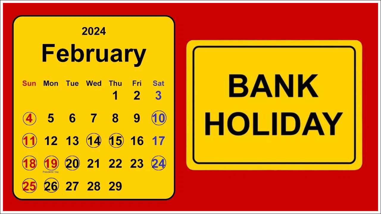 Bank Holiday In February: ఫిబ్రవరిలో బ్యాంకులకు ఎన్ని రోజులు సెలవులు  ఉన్నాయో తెలుసా..? - Telugu News | Bank holidays in February 2024: Banks to  remain closed for 11 days as per RBI Holiday Calendar ...
