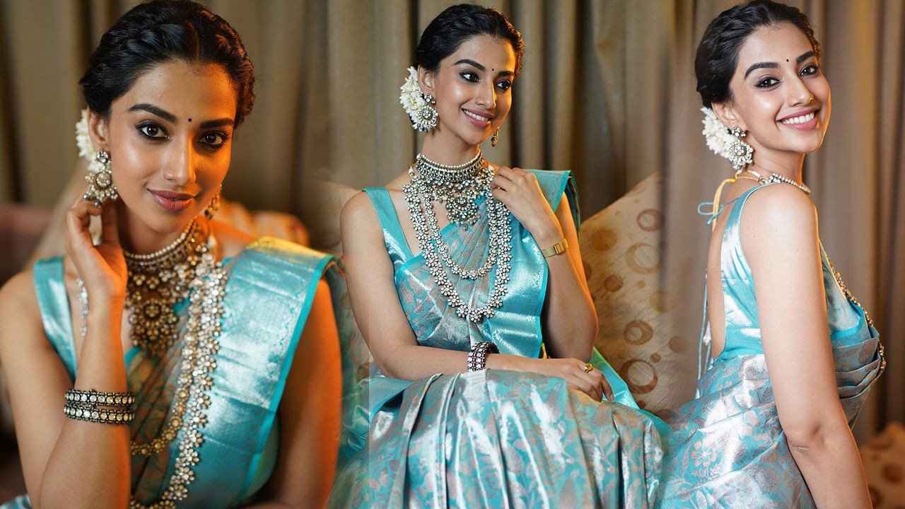 Meenakshi Chaudhary: బాపు బొమ్మ అందానికే ఈ ముద్దుగుమ్మ ప్రతిరూపం.. చిరునవ్వు సంకెళ్లతో హృదయాలను బంధిస్తోన్న మీనాక్షి..