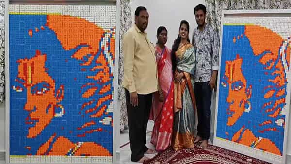 Sri Ram Portrait: ఉప్పొంగిన భక్తిభావం.. రూబిక్స్ క్యూబ్స్తో శ్రీరాముడి చిత్రపటం