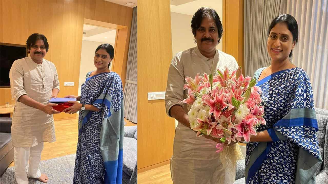 YS Sharmila Invites Pawan: జనసేన అధినేత పవన్‌ను కలిసిన వైఎస్‌ షర్మిల.. కుమారుడి పెళ్లికి ఆహ్వానం