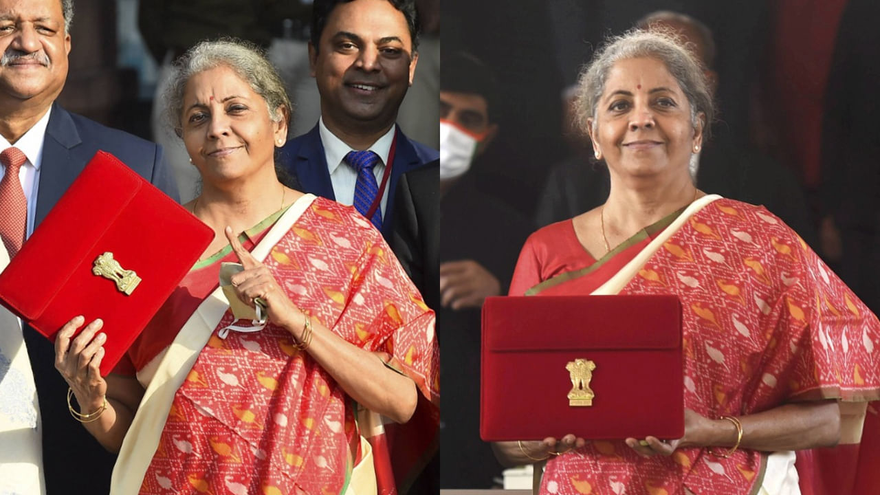 Budget 2021 Nirmala Sitharaman in Red Saree- సాధారణ బడ్జెట్ 2021 సందర్భంగా ఆర్థిక మంత్రి నిర్మలా సీతారామన్ ఎరుపు రంగు చీరను ధరించారు. ఇది శక్తి, సంకల్పానికి చిహ్నం.