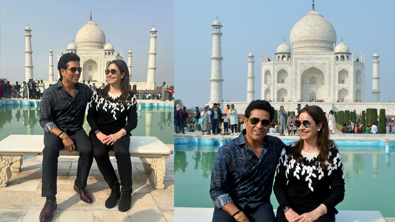 Sachin Tendulkar: 'వహ్.. తాజ్'.. భార్యతో కలిసి తాజ్ మహల్ను సందర్శించిన సచిన్.. ప్రేమ సౌధం అందాలకు ఫిదా