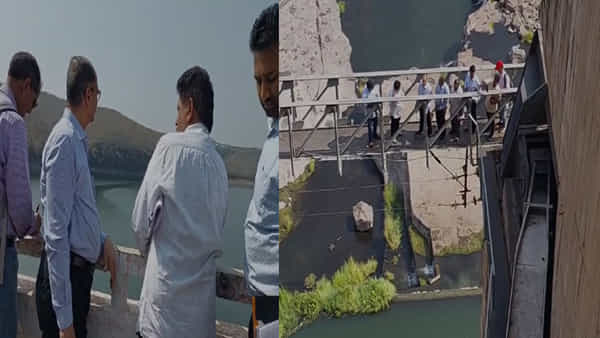 Srisailam Dam: శ్రీశైలం డ్యామ్ని సందర్శించిన ఎన్డీఎస్ఏ, కేఆర్ఎంబి సభ్యుల బృందం.. రిపేర్లకు చిన్న చిన్న సూచనలు..