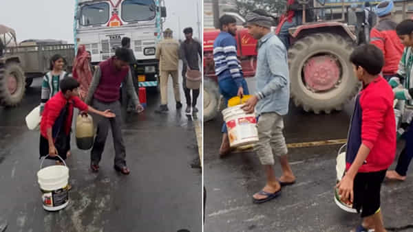 మరీ ఇలా ఉన్నారేంట్రా బాబు..! ట్యాంకర్ బోల్తాపడి వాళ్లేడుస్తుంటే.. బిందేలు, బక్కెట్లతో పరిగెత్తిన ఊరోళ్లు