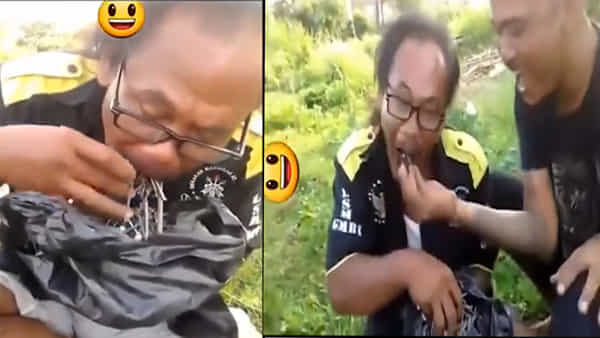 Viral Video: ఇష్టంగా మేకులను తినేస్తున్న వ్యక్తి.. ఇతనిది ఖచ్చితంగా చైనానే అంటున్న నెటిజన్లు..