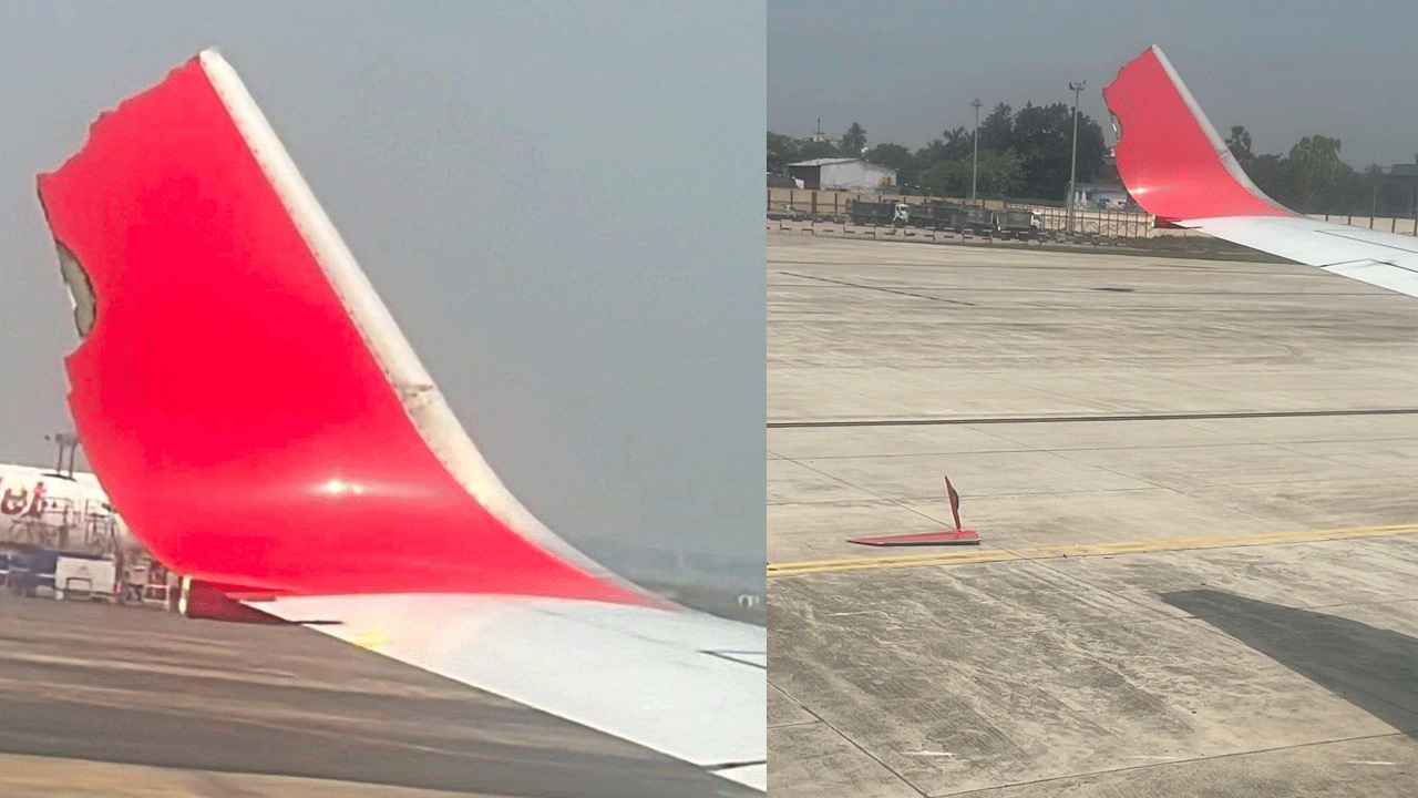 బుధవారం మధ్యాహ్నం ఇండిగో విమానం బిహార్లోని దర్భంగా వెళ్లడానికి క్లియరెన్స్ కోసం వేచి ఉంది. అయితే అదే సమయంలో ఎయిర్ ఇండియా ఎక్స్ప్రెస్ ఆగి ఉన్న ఇండిగో విమానాన్ని ఢీకొట్టింది.