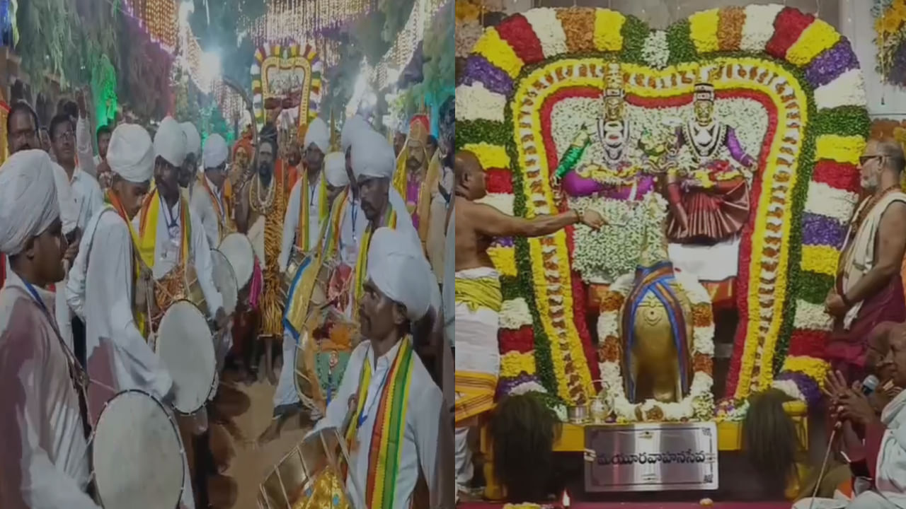Srisailam: శ్రీశైలంలో వైభవంగా బ్రహ్మోత్సవాలు.. మయూర వాహనంపై పురవీధుల్లో విహరించిన స్వామి అమ్మవార్లు