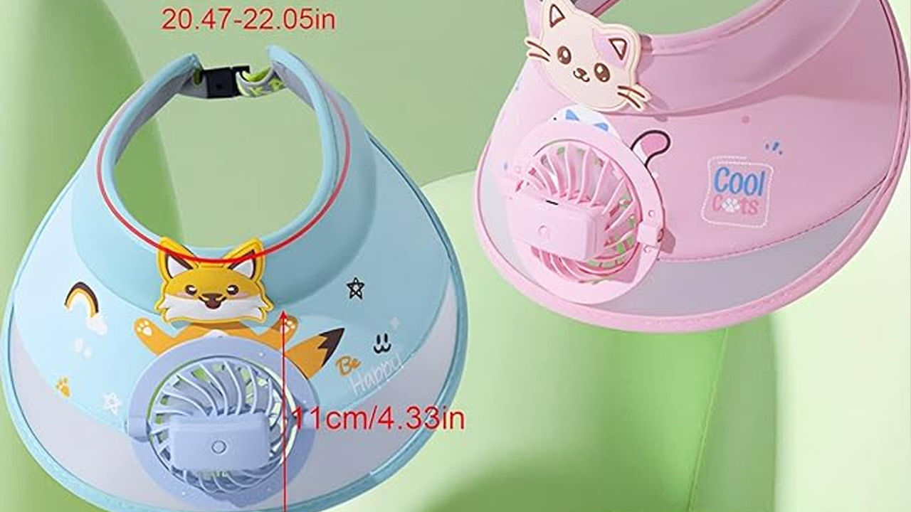 TLISMI Cute Cartoon USB Rechargeable Fan cap: చిన్నారుల కోసం ఈ క్యాప్‌ను ప్రత్యేకంగా డిజైన్‌ చేశారు. ఈ ఫ్యాన్‌ క్యాప్‌ ధర రూ. 999గా ఉంది. చమటను పీల్చుకునేందుకు వీలుగా మంచి క్వాలిటీ క్లాత్‌ను ఇందులో ఉపయోగించారు. పవర్‌ బ్యాంక్‌, కంప్యూటర్‌చ కార్‌ ఛార్జర్‌ ఇలా దేనితోనైనా ఈ క్యాప్‌ను రీఛార్జ్‌ చేసుకోవచ్చు. 