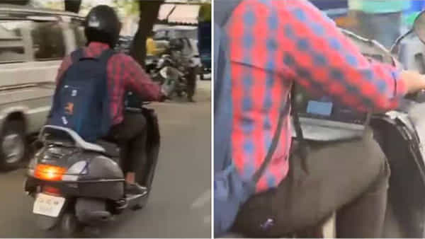 Viral Video: రోడ్డు మీద బైక్ నడుపుతూ ఇదేం పని.. తిట్టి పోస్తున్న నెటిజన్లు