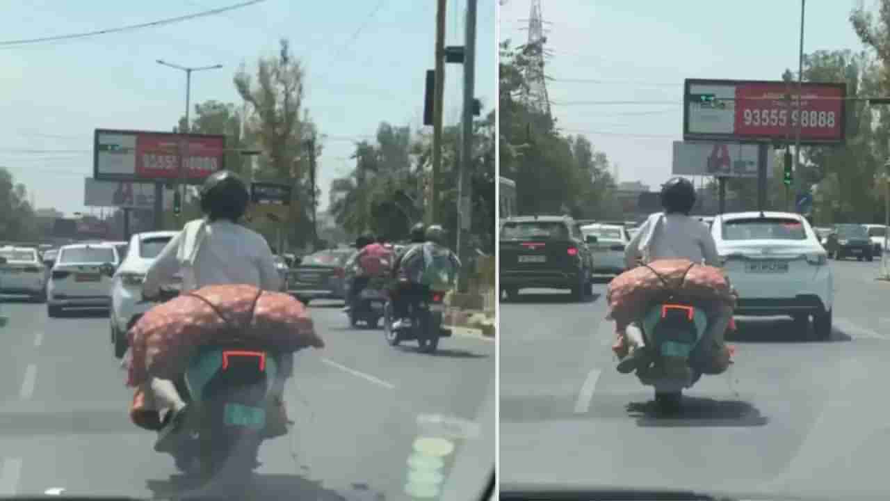 Ather 450X: ఈవీ స్కూటర్‌పై ఉల్లిపాయల మూటలు.. కంపెనీ కూడా ఇలా టెస్ట్ చేసి ఉండదేమో..?